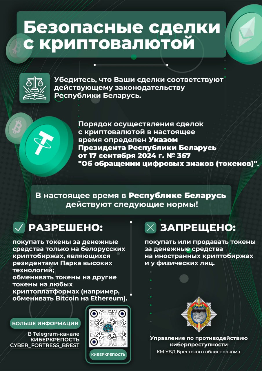 Действия с криптовалютой